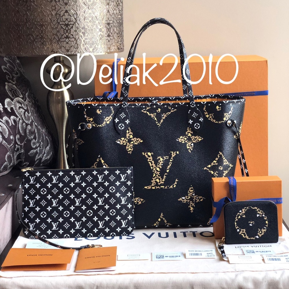 NEW Louis Vuitton Giant Jungle Neverfull Black 😍